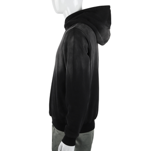 Nouveaux sweats à capuche pour hommes avec logo personnalisé, épais, unis, effet usé, en vente à prix avantageux, 100% coton molletonné. - Product Image 3