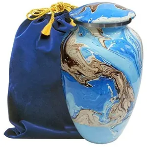 โหลโลหะอลูมิเนียมสำหรับเผาสำหรับตกแต่งทำด้วยมือโหลเก็บขี้เถ้าจากมนุษย์สามารถส่งออกได้ - Product Image 2