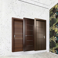 Surface finie de porte d'appartement/hôtel/villa intérieure pivotante en bois massif de conception moderne personnalisée