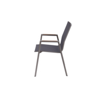 er moderne avec cadre en aluminium blanc pour restaurant et patio chaises sans accoudoirs pour l'extérieur en corde tissée rouge