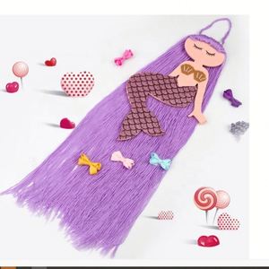 Wall Decoration Girls Hair Clips <b>Holder</b> Star Dream Catcher Hair <b>Bow</b> Hairband Storage Organizer Tassel Star Pendant Home Decor - Product Image 6