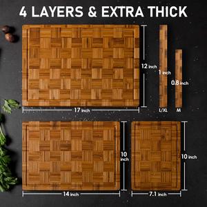 Planche à découper en bambou extra large <span class=keywords><strong>pour</strong></span> la <span class=keywords><strong>cuisine</strong></span> avec rainure à jus Ensemble <span class=keywords><strong>de</strong></span> planche <span class=keywords><strong>de</strong></span> service avec support Bloc <span class=keywords><strong>de</strong></span> <span class=keywords><strong>boucher</strong></span> à grains d'extrémité - Product Image 2