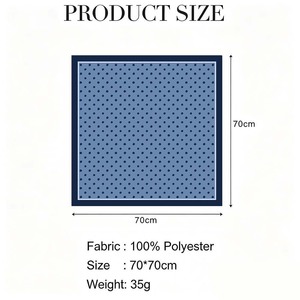 Vintage Polka Dot Digital Print <b>Scarf</b> 70*70cm Polyester Satin <b>Square</b> Neck <b>Scarves</b> for Women All-Season Casual Wear - Product Image 6