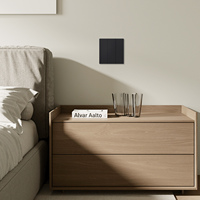 Interrupteur électrique standard européen Touchmi 86*86mm 1/2/3/4 voies, bouton poussoir noir pour la maison, conforme RoHS