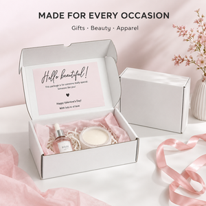 Caja de Regalo para el Día de San Valentín con Tarjeta de Mensaje Personalizada en el Interior, Caja de Cartón Rectangular para Envíos, Diseño de Alta Gama para Ocasiones Especiales - Product Image 4