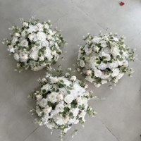 Hotsale Hoge Kwaliteit 50cm 60cm 70cm 80cm Rozen Bloemstuk Moderne Bruiloft Tafel Bloemstukken Zijde Kunstbloemen