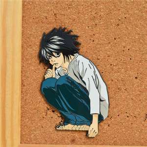 Accessoires <span class=keywords><strong>de</strong></span> haute qualité Death Note L Lawliet Badge en métal Bijoux Artisanat Broche en alliage Épingles Anime - Product Image 6