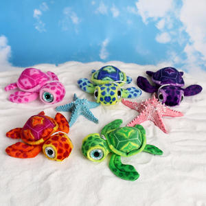 Colorido 18cm bebé Tortue ojo grande tortuga marina juguete de peluche tela de diseño personalizado anfibio reptil niños personaje único muñeca Decoración - Product Image 5