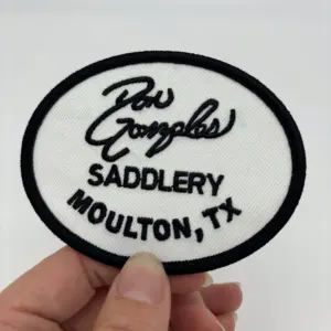 Fashion Iron On Embroidery Patch Logotipo Personalizado Bordado Custom Embroidery Patch Iron Clothing Embroidered Patches