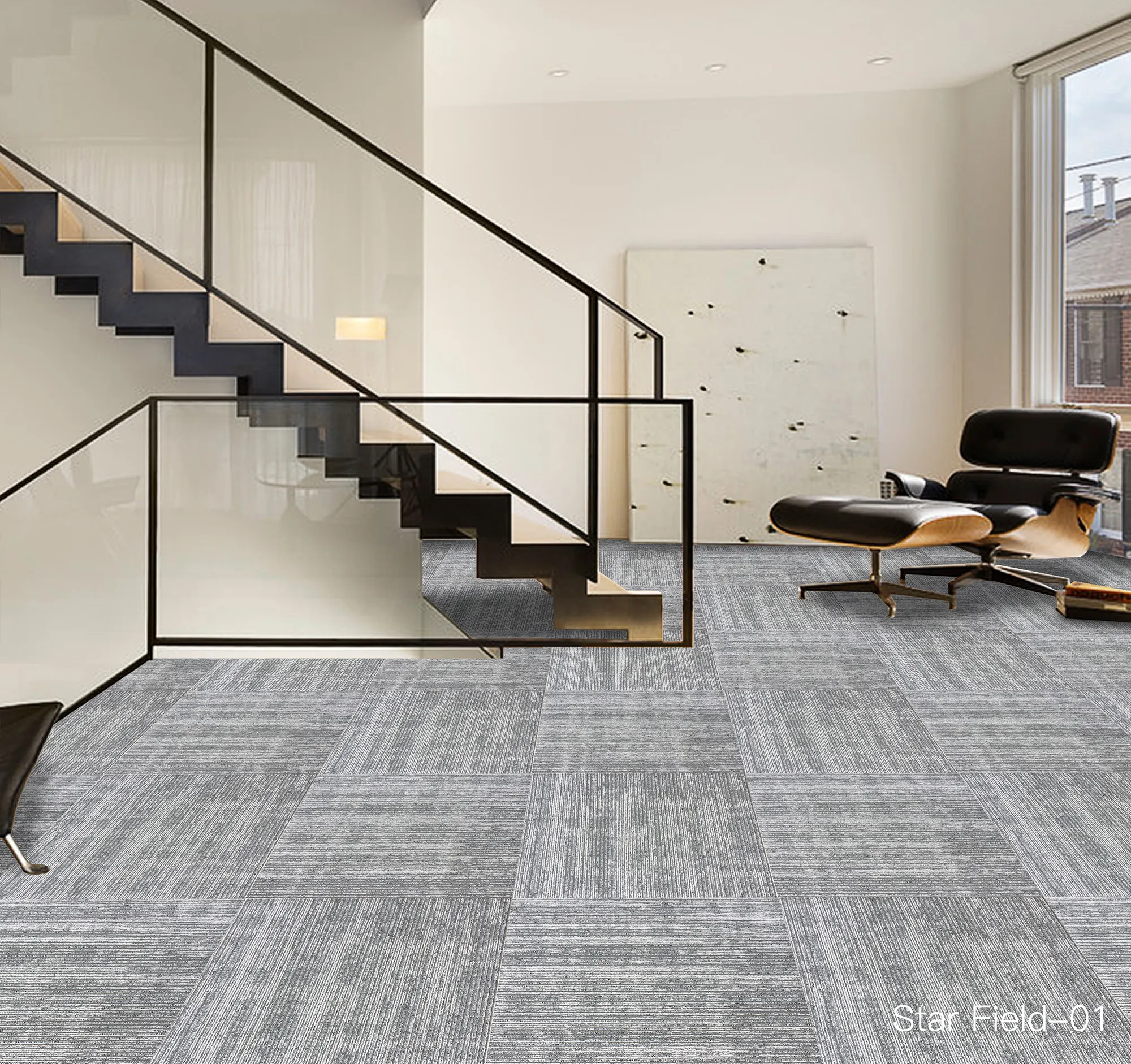 Moquette quadrata in polipropilene per la costruzione di tappeti per tappeti per la decorazione di pavimenti per ufficio