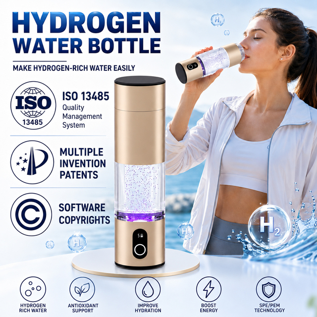 5000PPB 6000ppb Hydrogen Water Bottle SPE and PEM Technology Portable Hydrogen Rich Water Cup High Quality Water Generator
