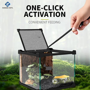 Terrarium en verre Hanze, moderne, classique, simple, écologique, boîte de présentation, bouton-pression, dessus en maille, réservoir de luxe pour reptiles arboricoles - Product Image 4