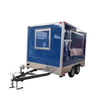 Remorque mobile d'extérieur Offre Spéciale Boulangerie Crème glacée BBQ Hot Dog Autres industries alimentaires Camion remorque alimentaire carrée