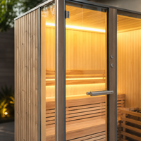 Sauna infrarouge intérieur pour la maison avec chauffage économe en énergie en bois de cèdre rouge massif pour une relaxation et une thérapie spa