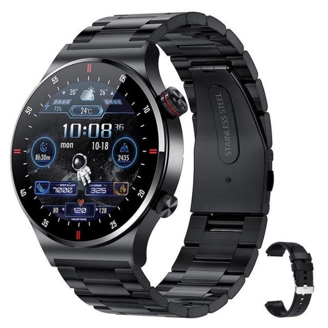 Ecg + PPG BT Call Smart Watch Men's Sports Bracelet NFC Waterproof Custom Watch Face Men's QW33 Smart Watch IOS Android