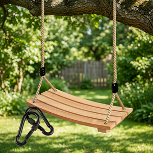 Balançoire d'extérieur moderne en bois style ferme avec siège suspendu pour enfants et adultes - Mobilier d'extérieur - Product Image 3