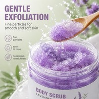 Gommage corporel à la lavande quatre-en-un pour un nettoyage en profondeur, un éclaircissement et un adoucissement de la peau. Sel de bain pour spa à domicile