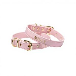 <span class=keywords><strong>Collar</strong></span> de Perro Ajustable de Cuero Vegano Personalizado de Moda de Lujo, Accesorios para Perros al por Mayor para Perros Pequeños y Grandes - Product Image 6