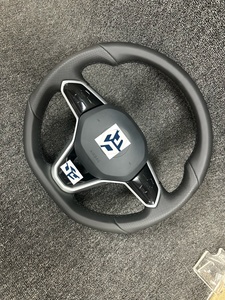 พวงมาลัยหนังแท้แบบกำหนดเอง ใช้ได้กับรถยนต์ Volkswagen <span class=keywords><strong>VW</strong></span> Golf 4 5 6 6r 7 7r 7.5 8 R POLO GTI GTD MK4 8 7 6 5 MK7 Mk8 <span class=keywords><strong>Scirocco</strong></span> - Product Image 6