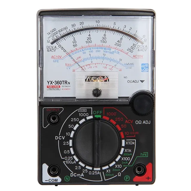 VLUUKE YX360TRN Analog Multimeter 0.2 Accuracy Class 0.25-1000V Voltage Range 100u-1000mA Current Range Resistance 10K