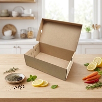 Boîtes d'emballage personnalisées, boîte de 2 pièces avec couvercle, boîte de rangement pour chaussures en kraft écologique, boîte en carton ondulé personnalisée
