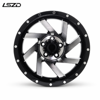 Jantes en alliage forgées par flux LSDZ 15x10.0 5x114.3 139.7 6x139.7 à rebord super profond type turbine pour Jimny Wrangler Hilux Offroad