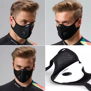 <span class=keywords><strong>Masque</strong></span> demi-visage anti-poussière pour cyclisme et ski, avec filtre en néoprène et charbon actif, en tissu maillé, pour l'entraînement - Product Image 5