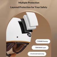 Casque de moto électrique, demi-casque, matériau ABS, style rétro, certifié 3C, toutes saisons, ajustement universel pour hommes et femmes