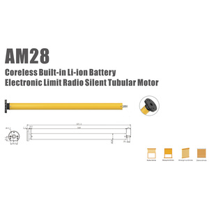 Motor <span class=keywords><strong>Tubular</strong></span> A-OK AM28-1.8/30-ES-E Recomendado, con Batería de Litio Integrada, Apto para Persianas Enrollables y Mosquiteras de Interior - Product Image 2
