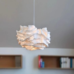 Modern Cloud Pendant Light Led White Round Single Head Chandelier For Living Room Bedroom Restaurant Bar - Product Image 2