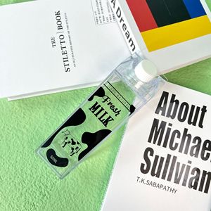 Botol Minum Plastik PS Kotak Kreatif 500ml Merk JDSR Motif Kartun Korea, Dilengkapi Sedotan dan Tutup, Cocok untuk Perjalanan dan Sekolah - Product Image 5