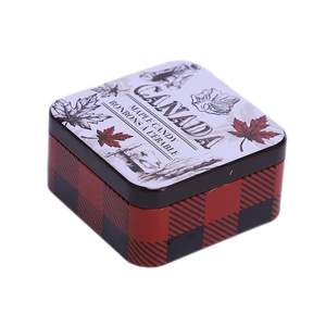 Boîtes à biscuits fantaisie carrées de petite taille de qualité alimentaire, boîte en métal pour biscuits, emballage pour bonbons, boîte en métal pour <span class=keywords><strong>chocolat</strong></span>, boîte de rangement - Product Image 2