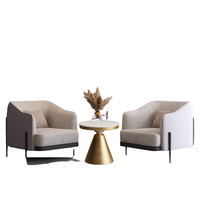 Ensemble de chaise de réception et table basse de style italien de luxe léger pour hall d'hôtel, salon, salon de beauté - Écologique et commercial