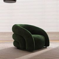 Fauteuil de salon simple et élégant en velours, style décontracté et luxueux, pour une touche de personnalité