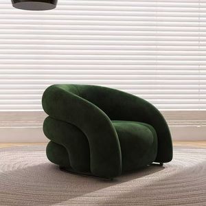 Fashion Simple Personality Leisure Sofa Chair <b>Light</b> Luxury Velvet Single Sofa Living Room Chair - Product Image 1