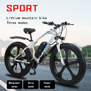 Venta al por mayor de fábrica: Bicicleta eléctrica multifuncional de aluminio de 26 pulgadas con neumáticos gruesos, 1000W, 48V, 21 velocidades, diseño de neumático grueso tipo Python, con batería de litio. - Product Image 5