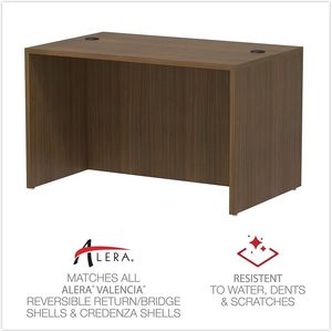 Coque de bureau droite moderne en noyer de la série Alera Valencia, 47,25 po x 29,5 po x 29,63 po, bureaux de direction - Product Image 2