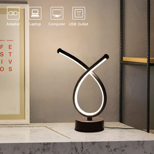 Lampu meja LED <span class=keywords><strong>3</strong></span> warna kontrol sentuh kontemporer dengan sistem pencahayaan Plug USB untuk Hotel, rumah Modern, kantor, dan kamar tidur - Product Image 5