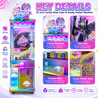Neofuns Coin Pusher Claw Machine Joystick Vendo Claw Machine Candy Spiral à vendre Claw-machine-with-card-reader
