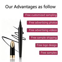 Crayon Eyeliner 24H Imperméable Anti-bavures Rendu de Couleur Lisse Créeur d'Effet Aile d'Oeil Noir