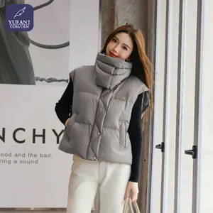 YuFan Stock Puffer Down Jacket Gray Women's Jackets Quilted Down Vest Winter Coats For Ladies Women
