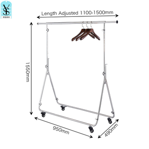 Novo Chegada Suporte de Exibição de Roupas Portátil em Aço Inoxidável Dobrável para Loja de Vestuário - Product Image 4