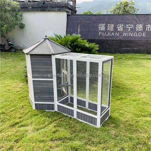 SHUNDA Regenbestendige Asfalt Dak Huisdierenmeubilair Grote Houten Vogelkooi Duivenvolière Huisdierhuis voor Parkieten Alle Seizoenen - Product Image 4