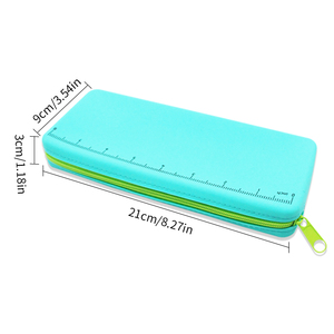 Estuche para Lápices al por Mayor, Bolsa de Almacenamiento de Papelería de Silicona con Cierre Personalizado, Regla, Impresión de Logotipo, Estuche de Alta Calidad - Product Image 5