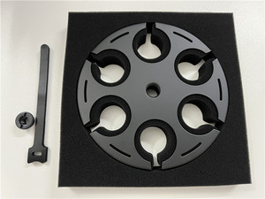 Support de microphone professionnel OEM portable en métal pour 6 micros, avec pince de table et bras articulé avec bonnette anti-vent en mousse - Product Image 3