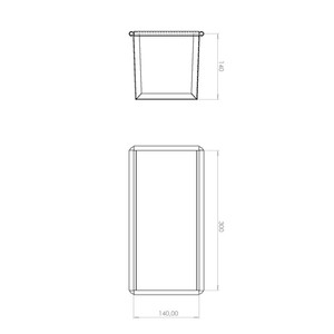 Molde para Pan Tostado Jumbo Premium Pullman de 14x14x30 cm, con Revestimiento Antiadherente Certificado y Tapa Deslizante para Panaderías - Product Image 4