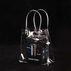 Túi xách nhựa PVC trong suốt tái chế, họa tiết hoa nhựa trong suốt, dùng làm quà cưới, túi mua sắm, túi xách tay cho siêu thị, dùng để đóng gói - Product Image 6