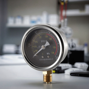 Sauerstoff-Manometer aus rostfreiem Stahl für medizinische Geräte mit niedrigerem Anschluss für medizinische Zwecke - Product Image 1