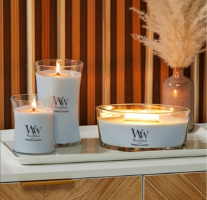 C & H برطمان شمع زجاج معطر وودويك مع أغطية مع حزمة كبيرة من شموع ثلاثية الشكل لساعة رملية - Product Image 4