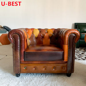 <span class=keywords><strong>Fauteuil</strong></span> club en cuir de style <span class=keywords><strong>vintage</strong></span> américain U-Best, pour hôtel, bureau, salon, meubles de salon, canapés modernos para - Product Image 5